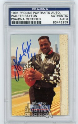 walter payton autographed football